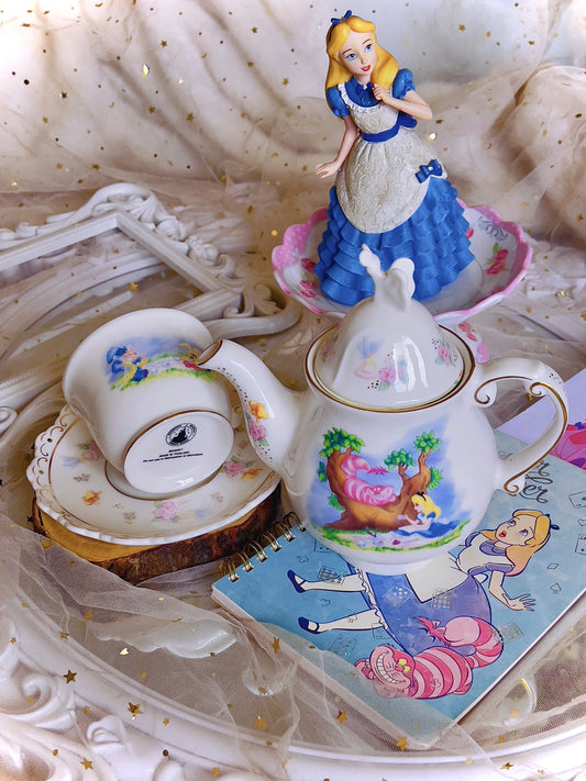 alice in wonderland tea set .