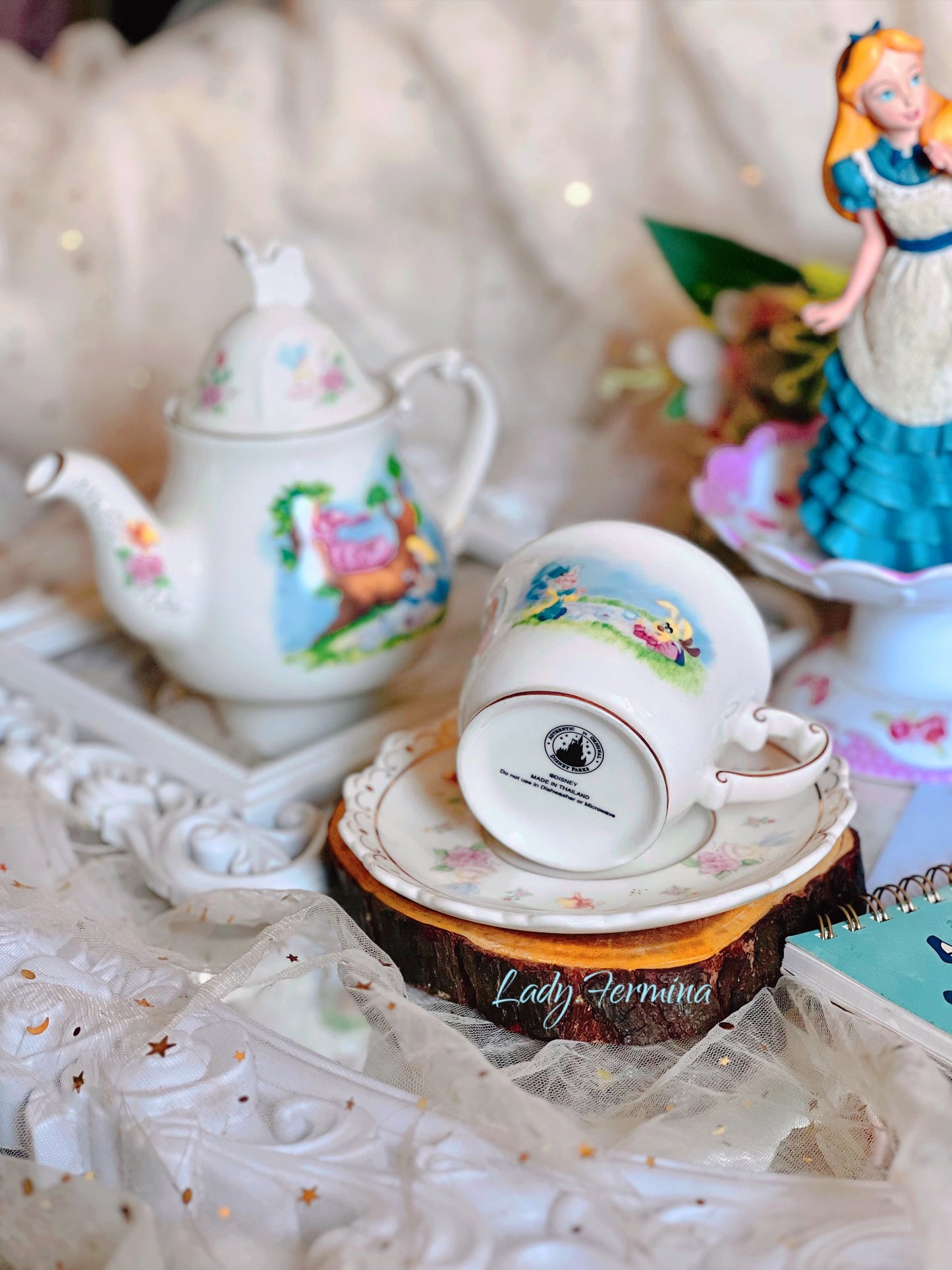 alice in wonderland tea set .