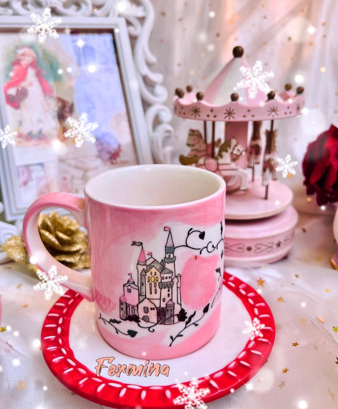 Hand Painted Fairytales Mug ( Unicorn )