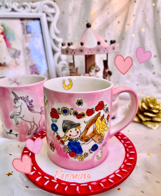 Hand Painted Fairytales Mug ( horse )