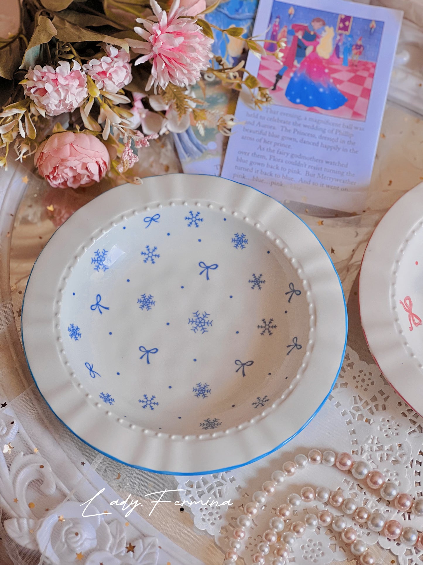 Porcelain Shabby Chic plate