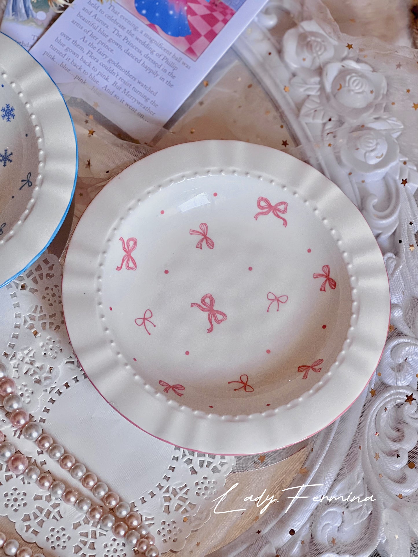 Porcelain Shabby Chic plate