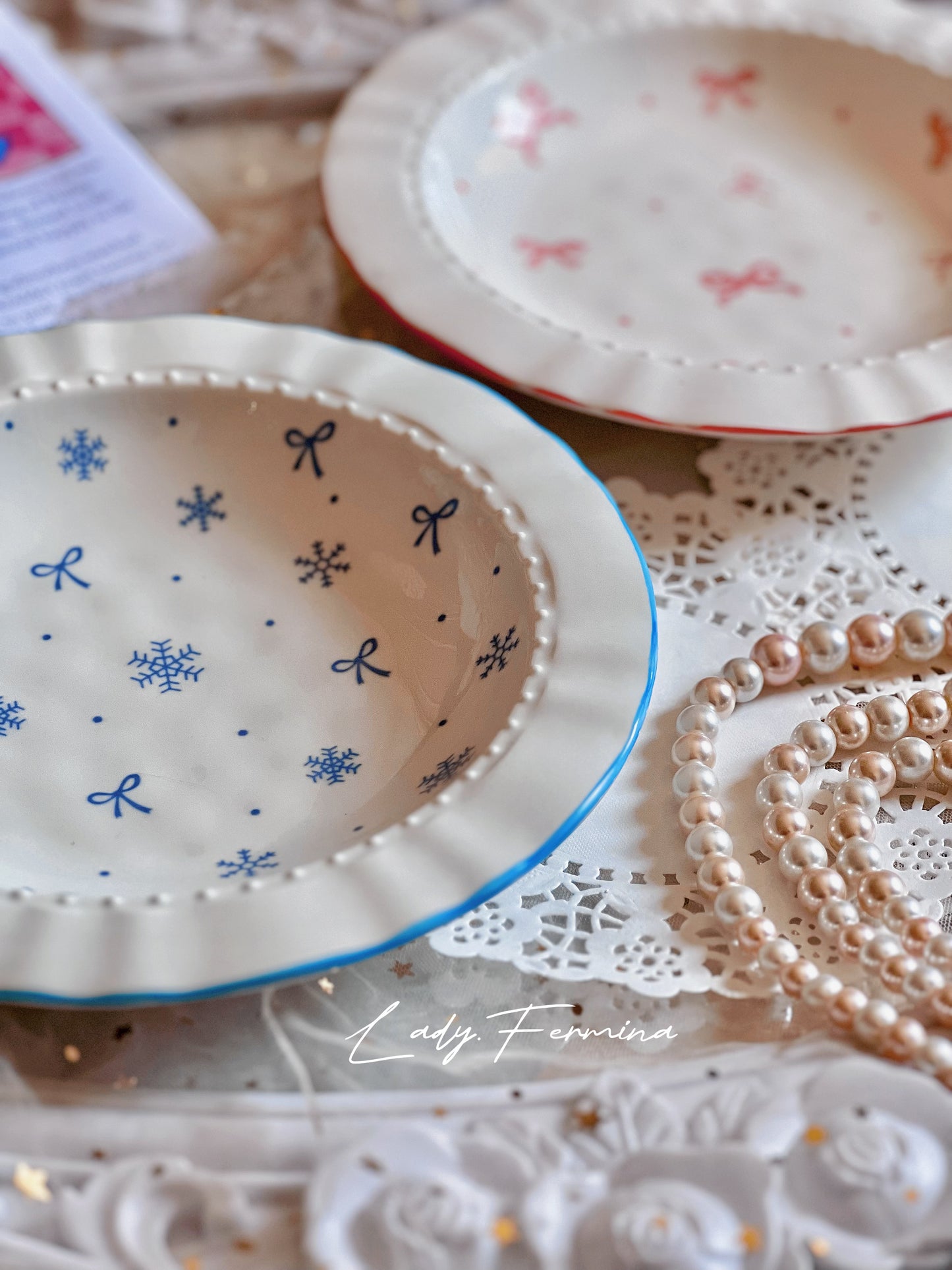 Porcelain Shabby Chic plate