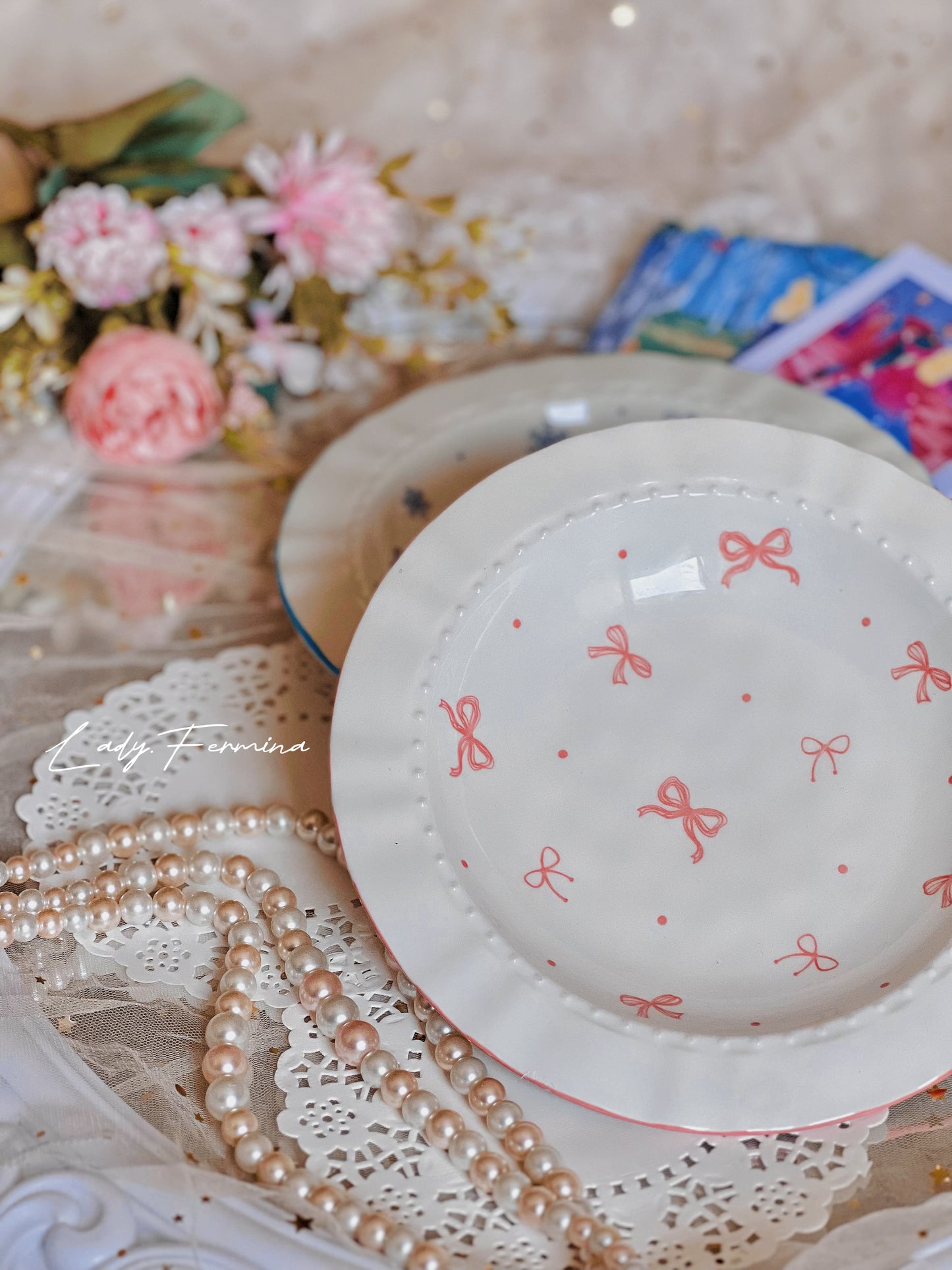 Porcelain Shabby Chic plate
