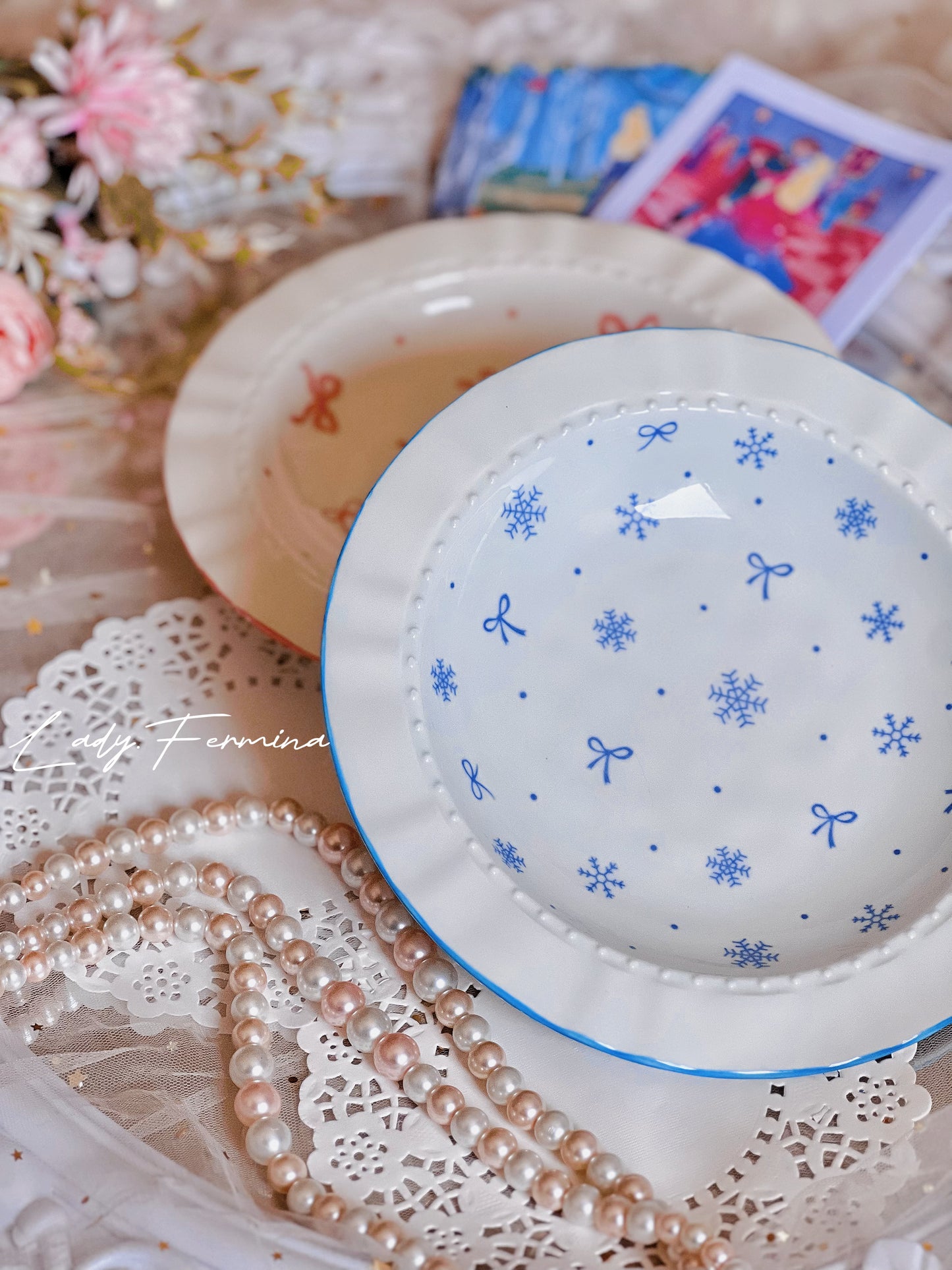 Porcelain Shabby Chic plate
