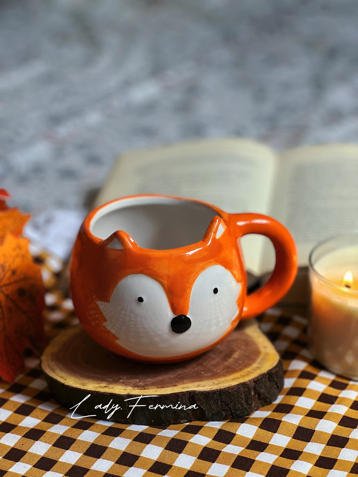 Fox & Raccoon Mug  Autumn