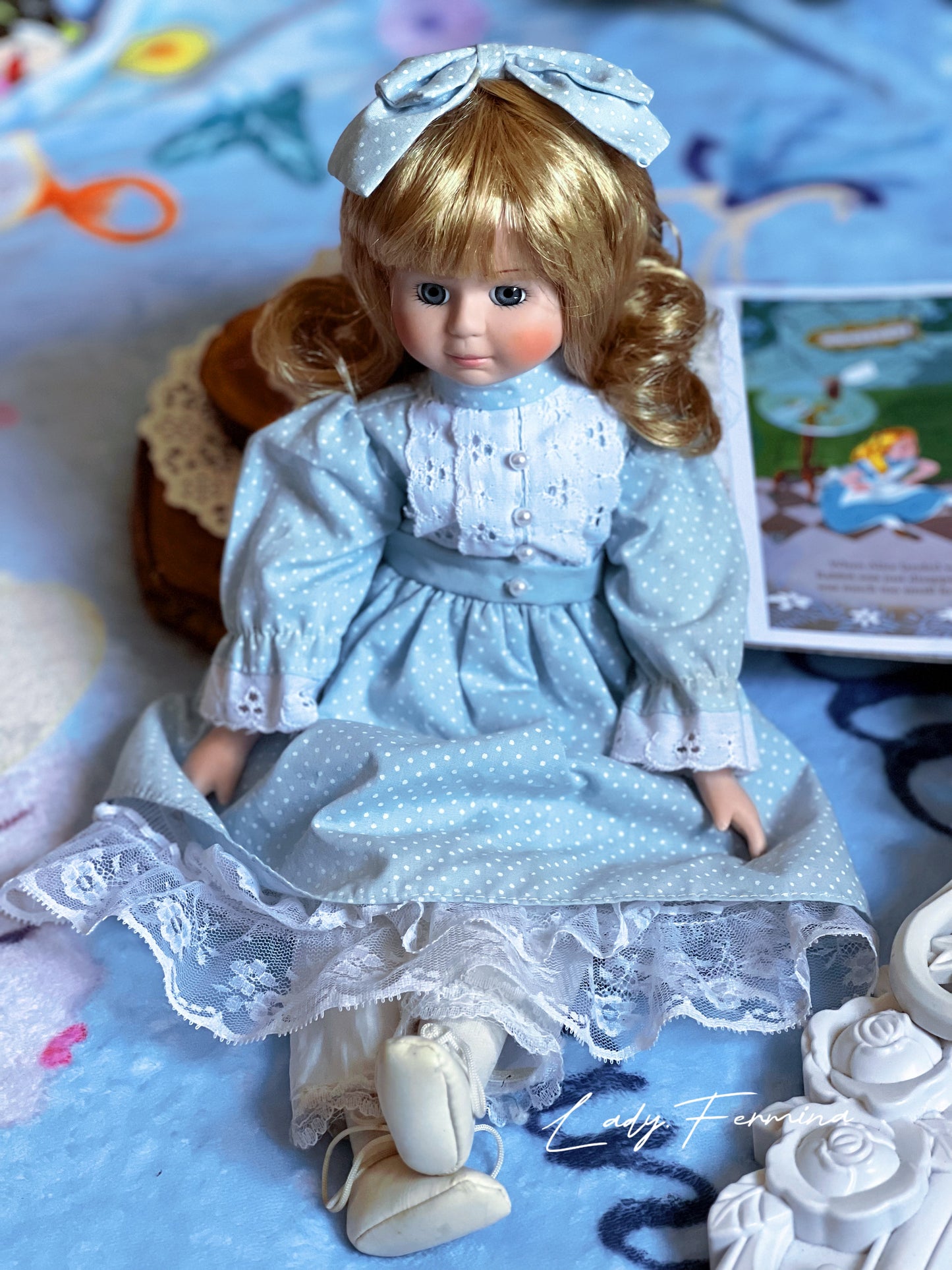 Alice In Wonderland Porcelain Doll