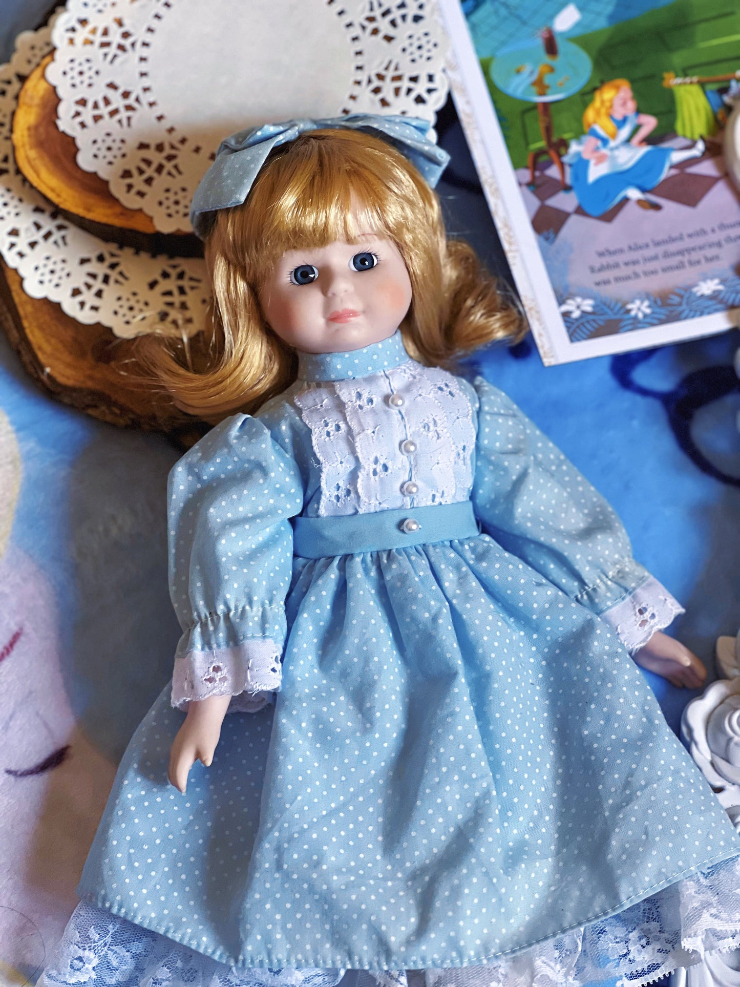 Alice In Wonderland Porcelain Doll
