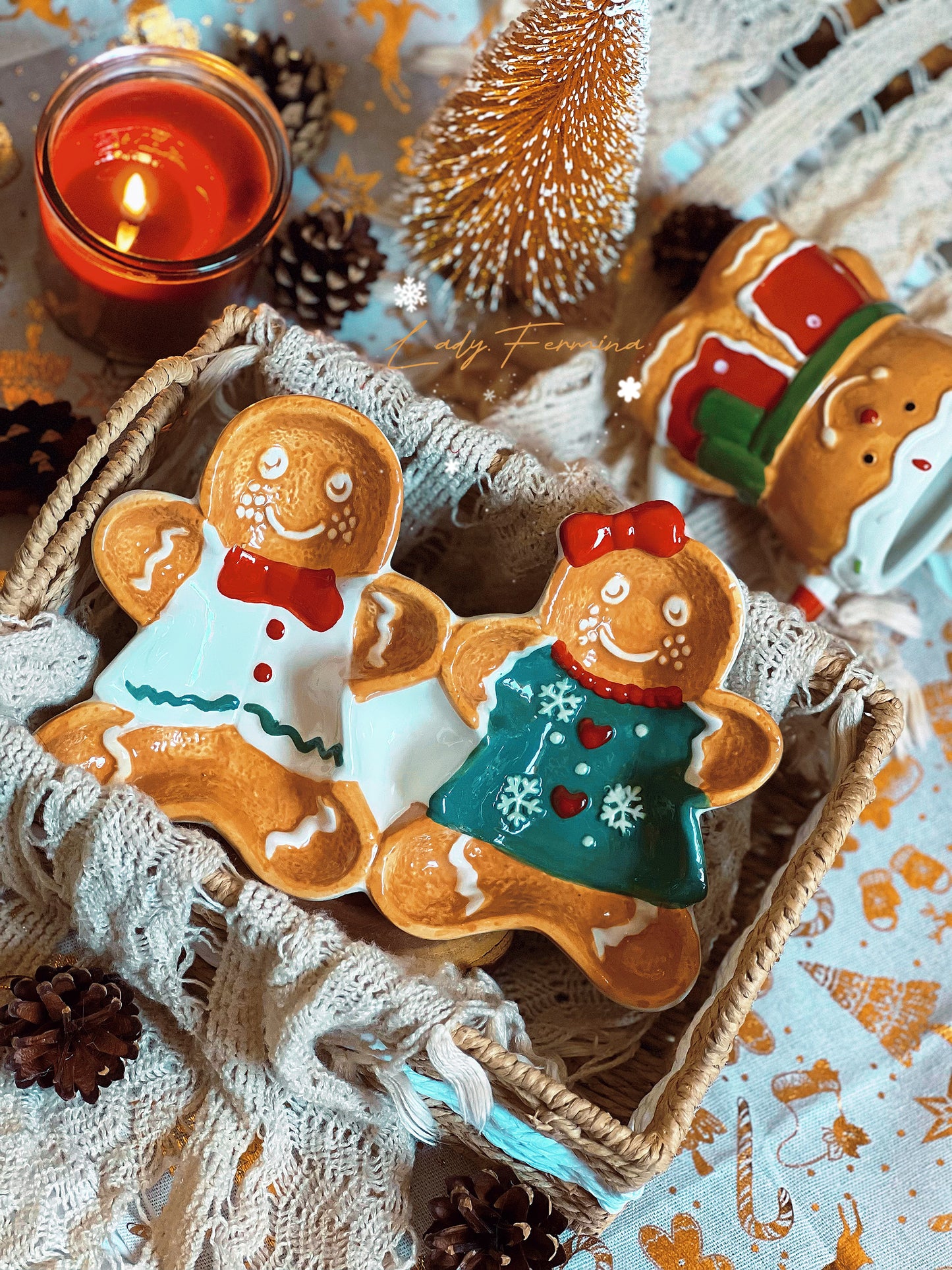 Gingerbread Couples Plate