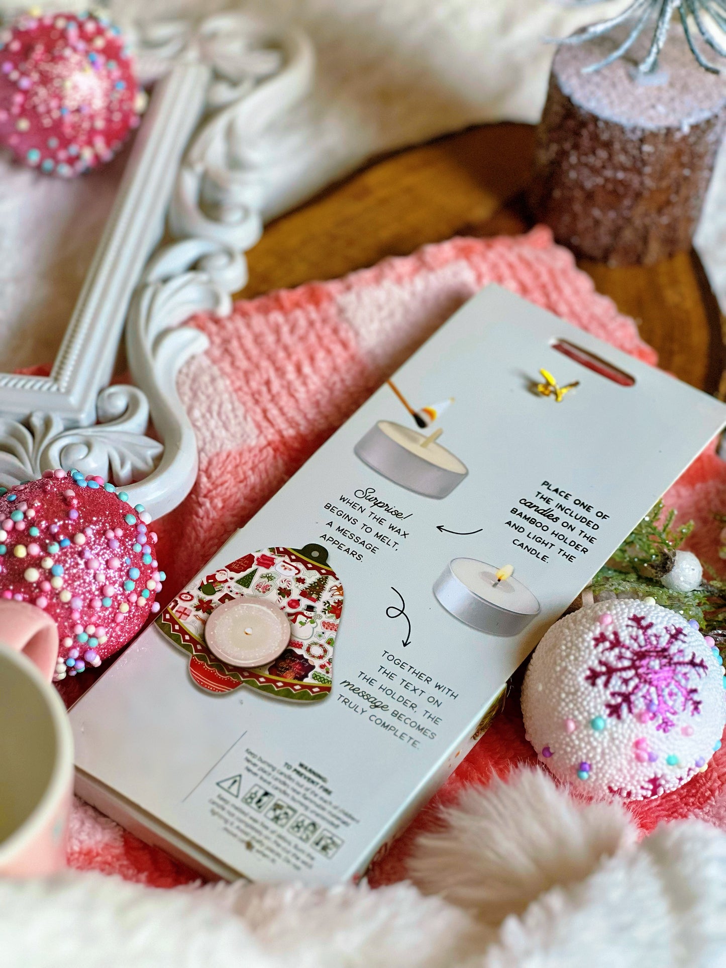 Ceramic Candle Coaster (with 4 small candles)