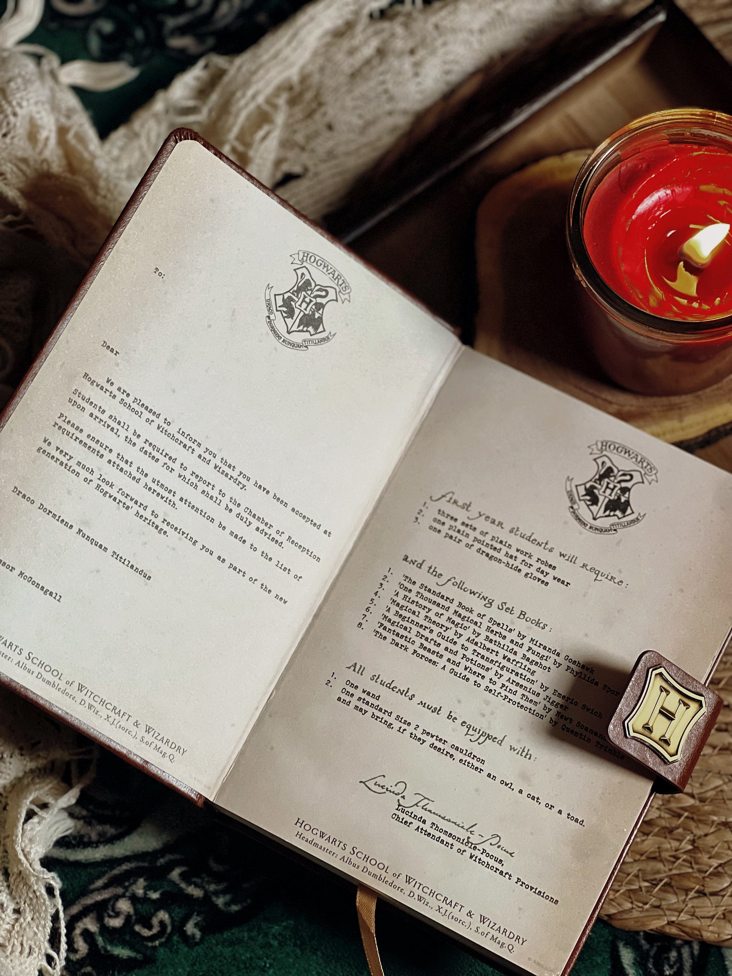 Hogwarts Leather Spellbook