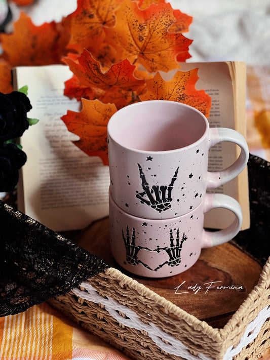 SKELETON HANDS MUG