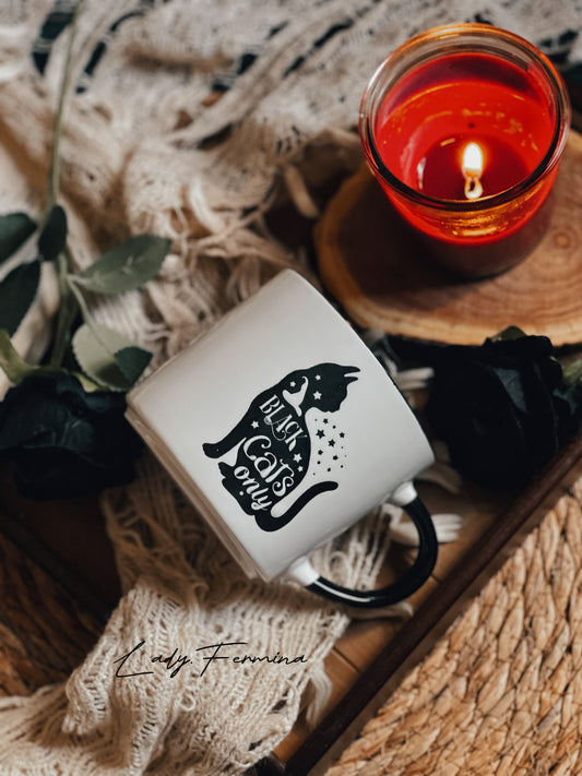 BLACK CATS ONLY MUG