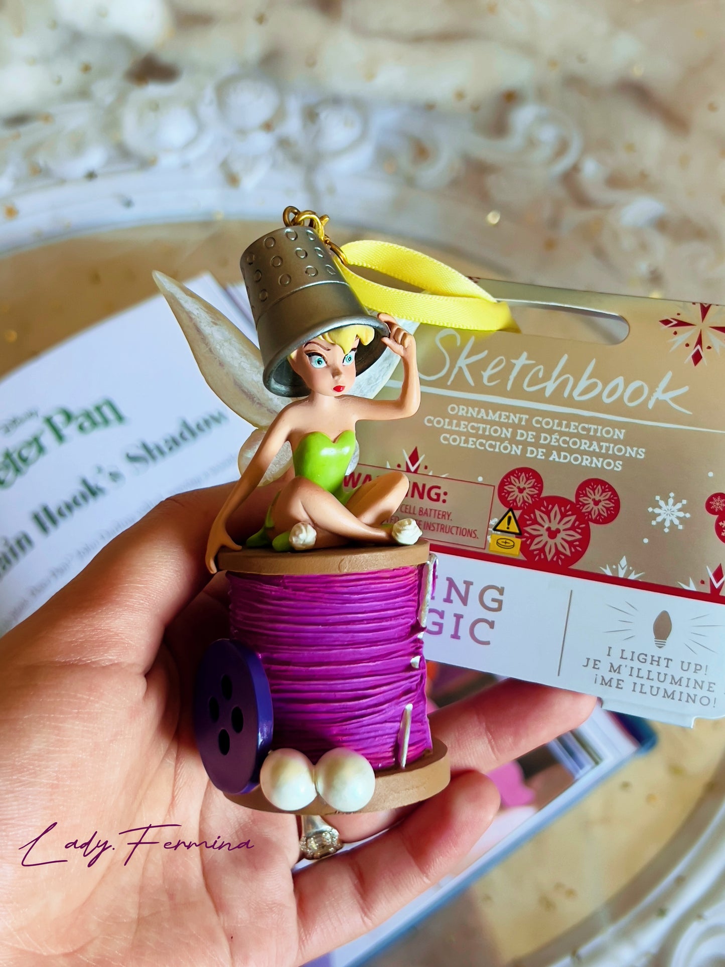 Tinker Bell Light-Up Sketchbook Ornament