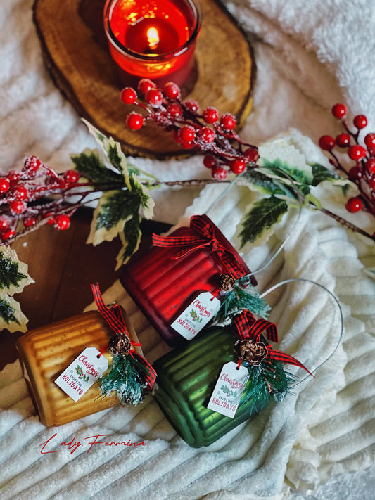 Christmas Glass Candle Holder