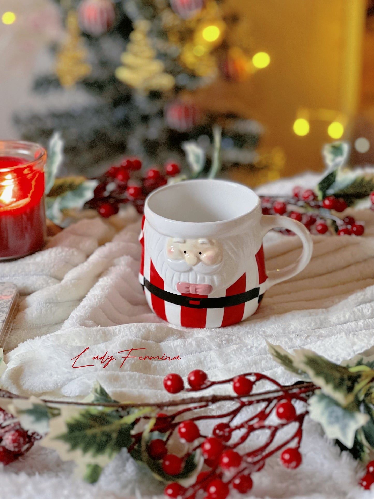 STRIPED SANTA MUG