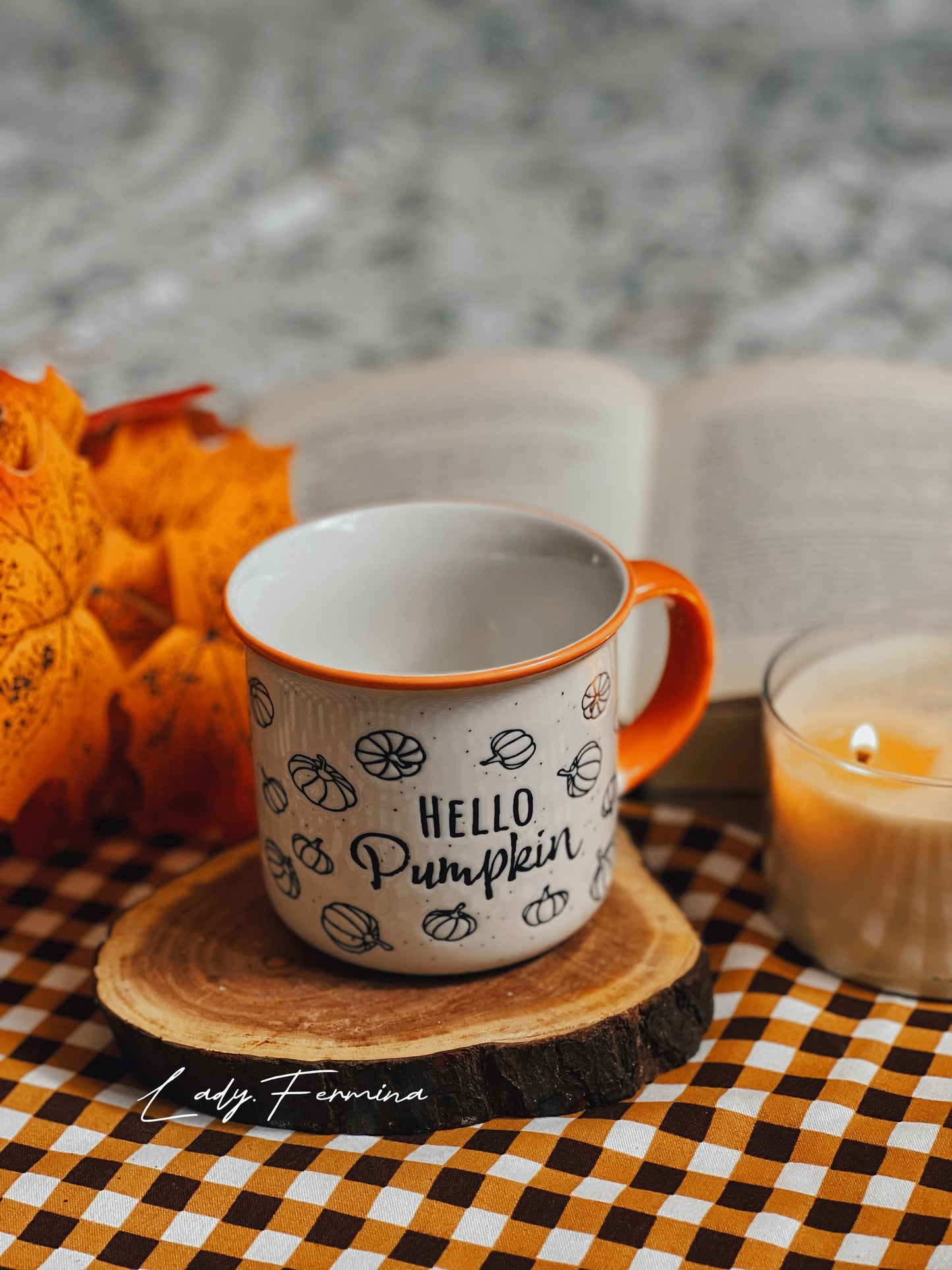 HELLO PUMPKIN MUG AUTUMN