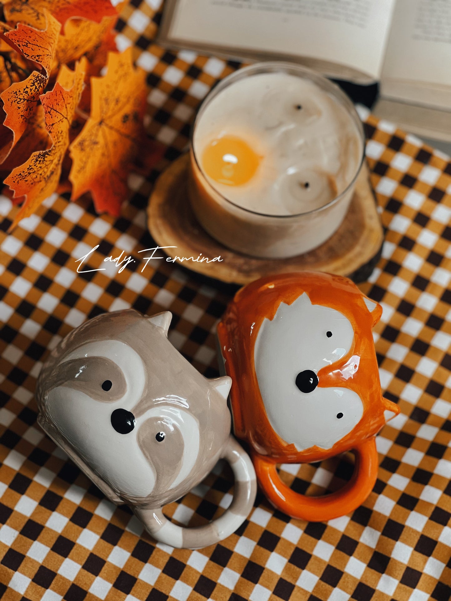 Fox & Raccoon Mug  Autumn
