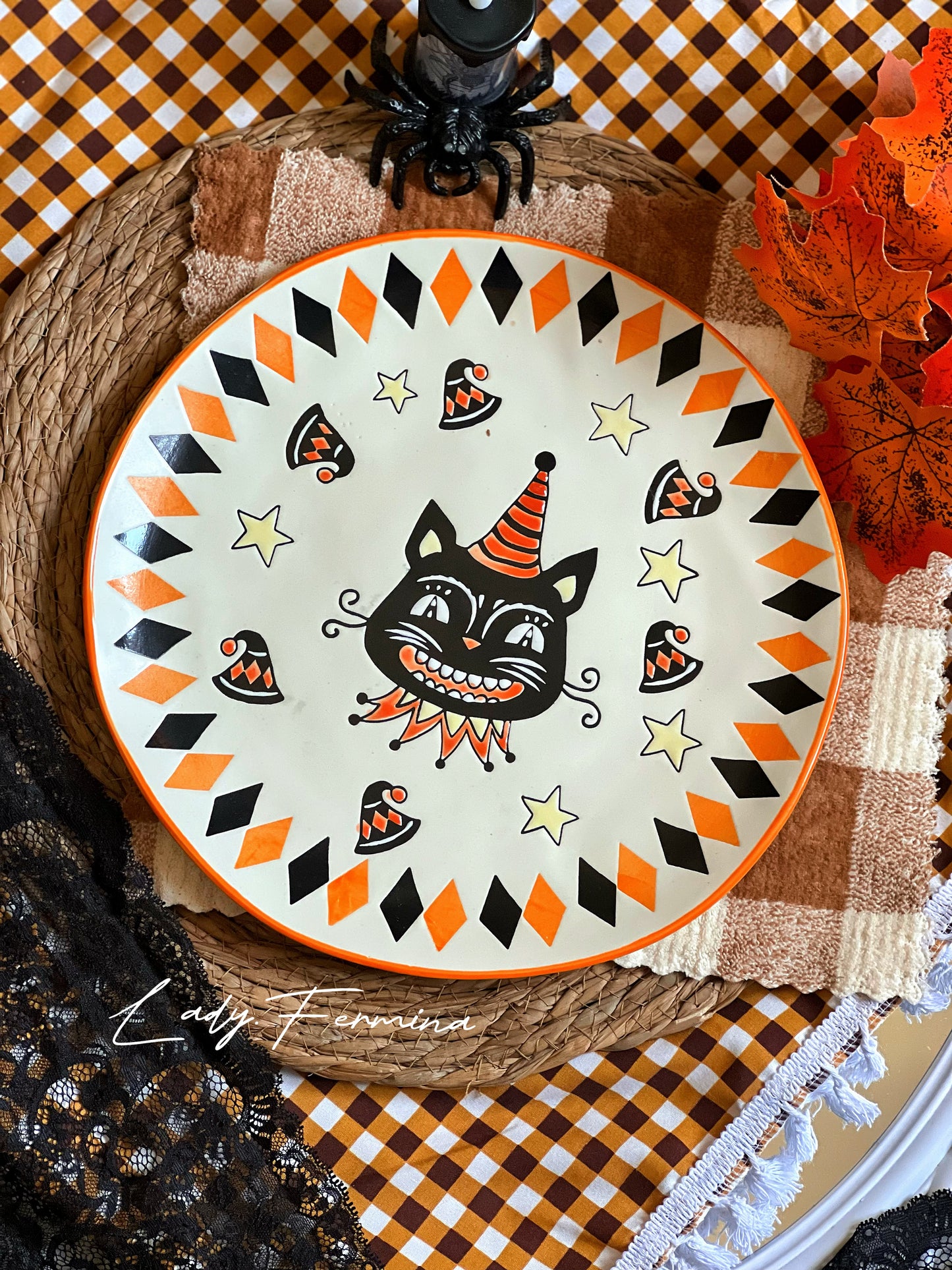 BLACK HALLOWEEN CAT (large)