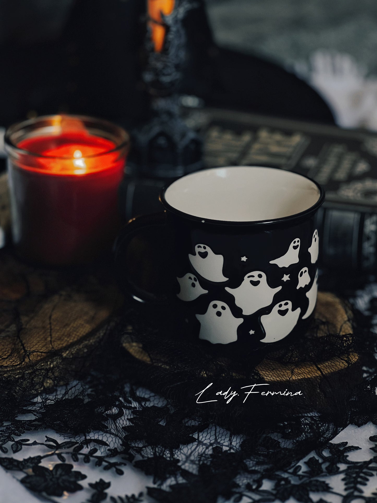 GHOSTS BLACK MUG