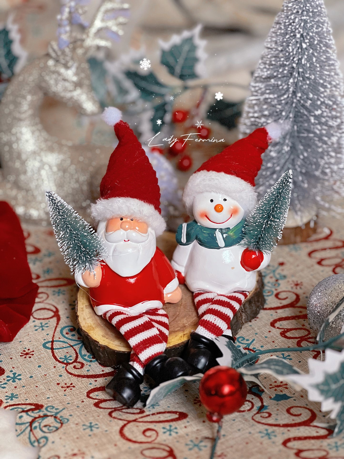 Santa & Snowman Christmas Duo