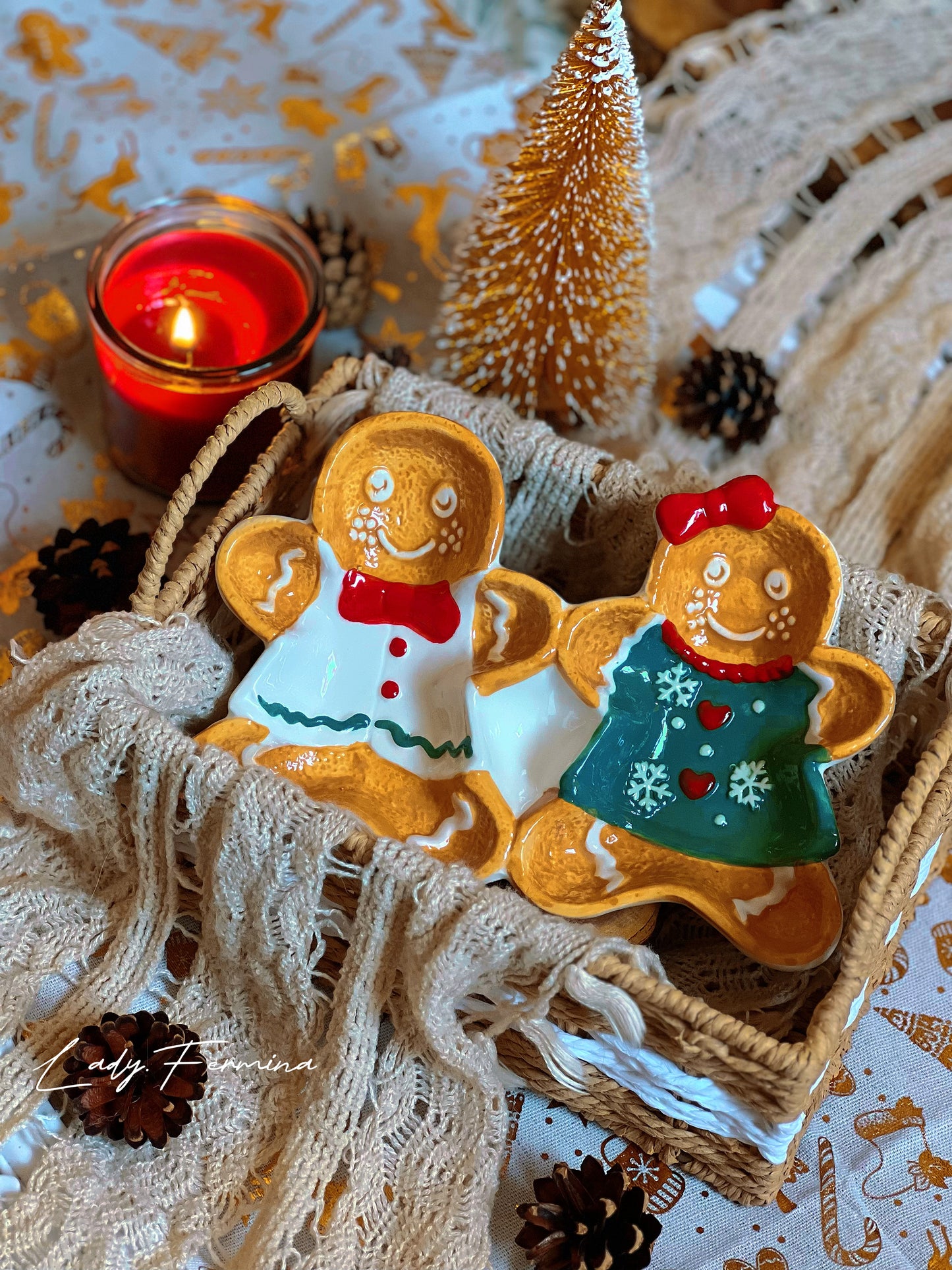 Gingerbread Couples Plate