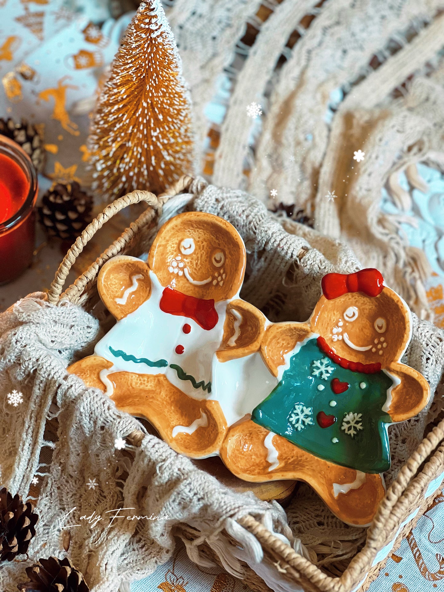 Gingerbread Couples Plate
