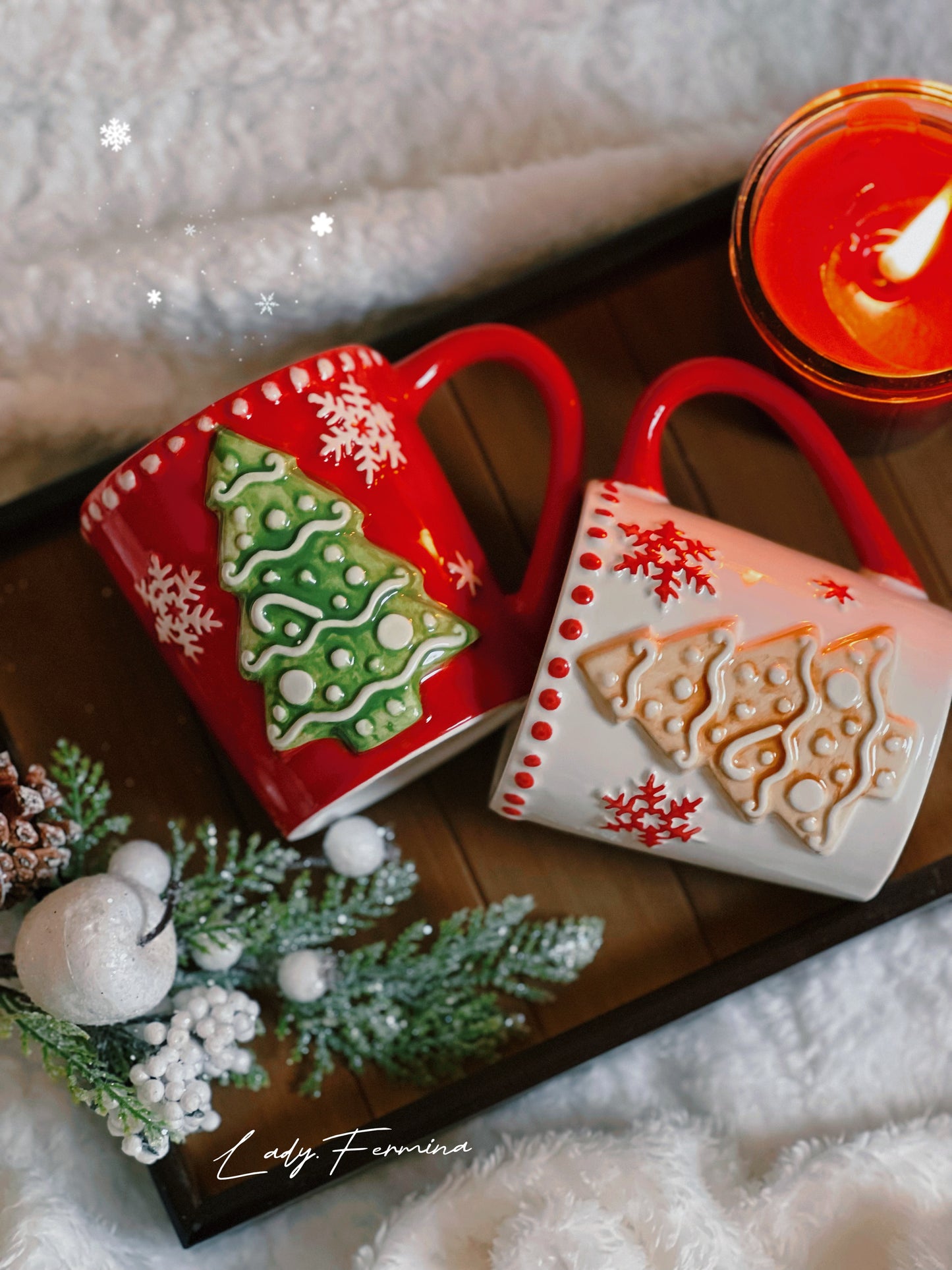 FESTIVE TREE MUGS