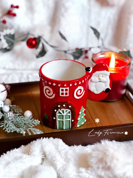 HO HO HOME  (santa house mug)