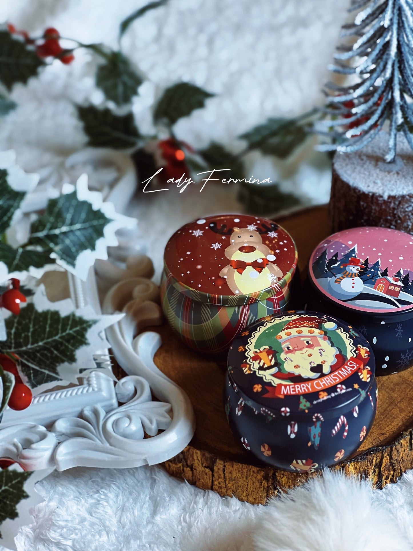CHRISTMAS TIN LIGHTS (Mini candles)