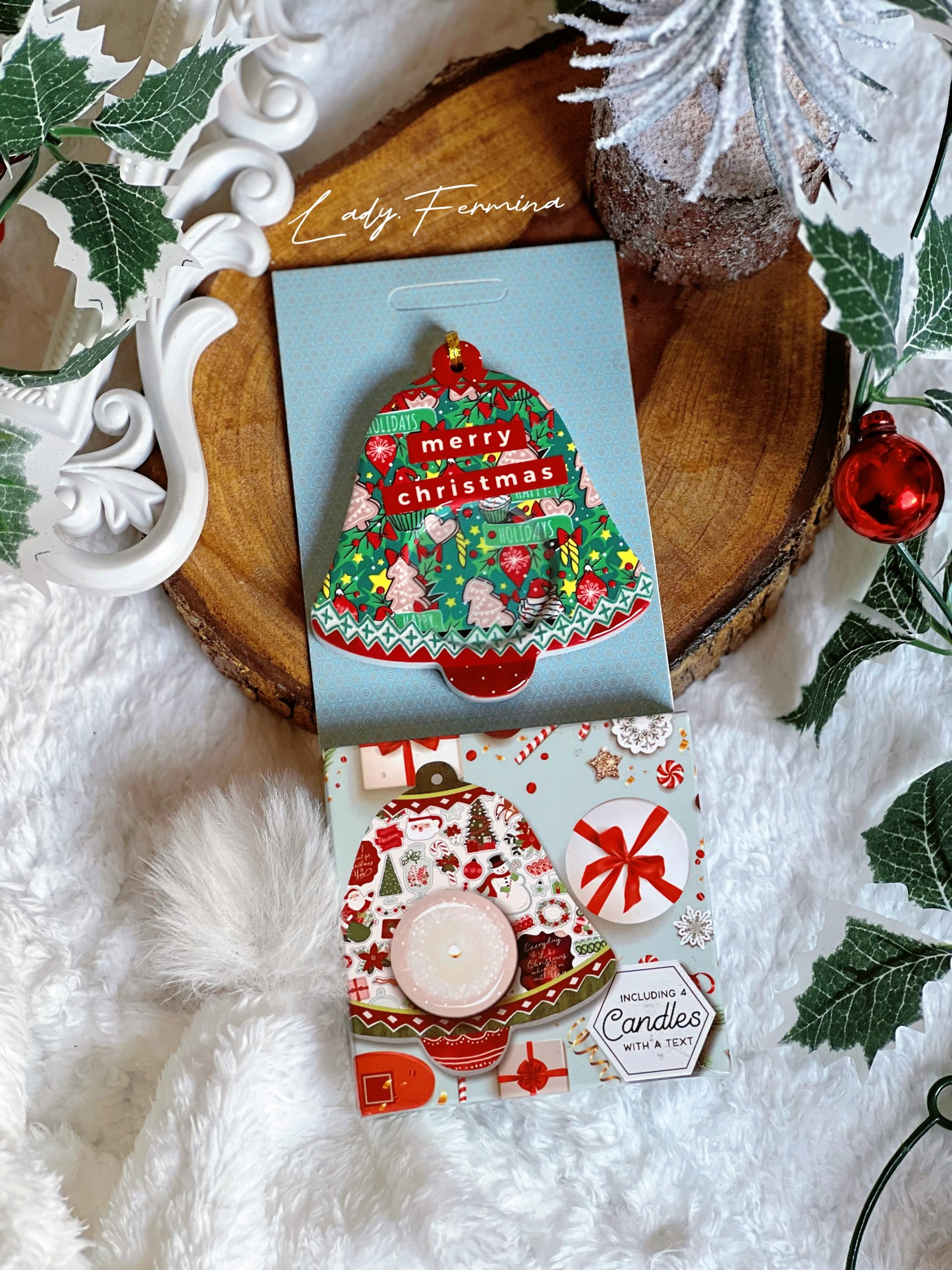 Ceramic Candle Coaster (with 4 small candles)