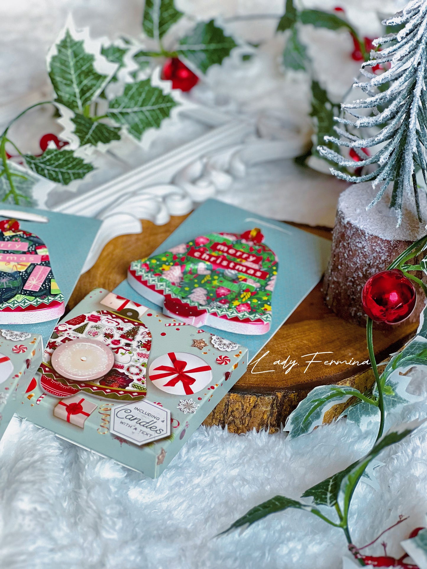 Ceramic Candle Coaster (with 4 small candles)