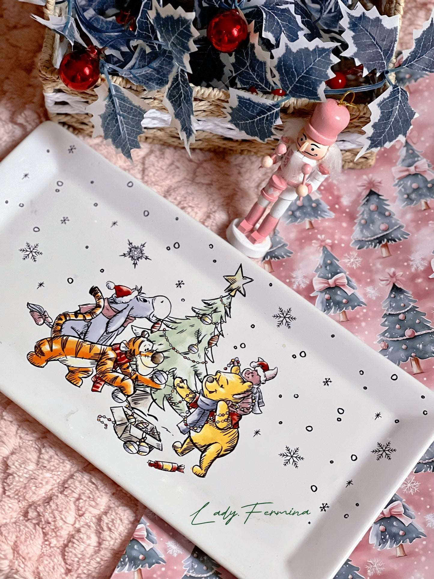 Winnie The Pooh Christmas plate