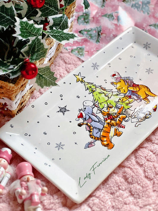 Winnie The Pooh Christmas plate